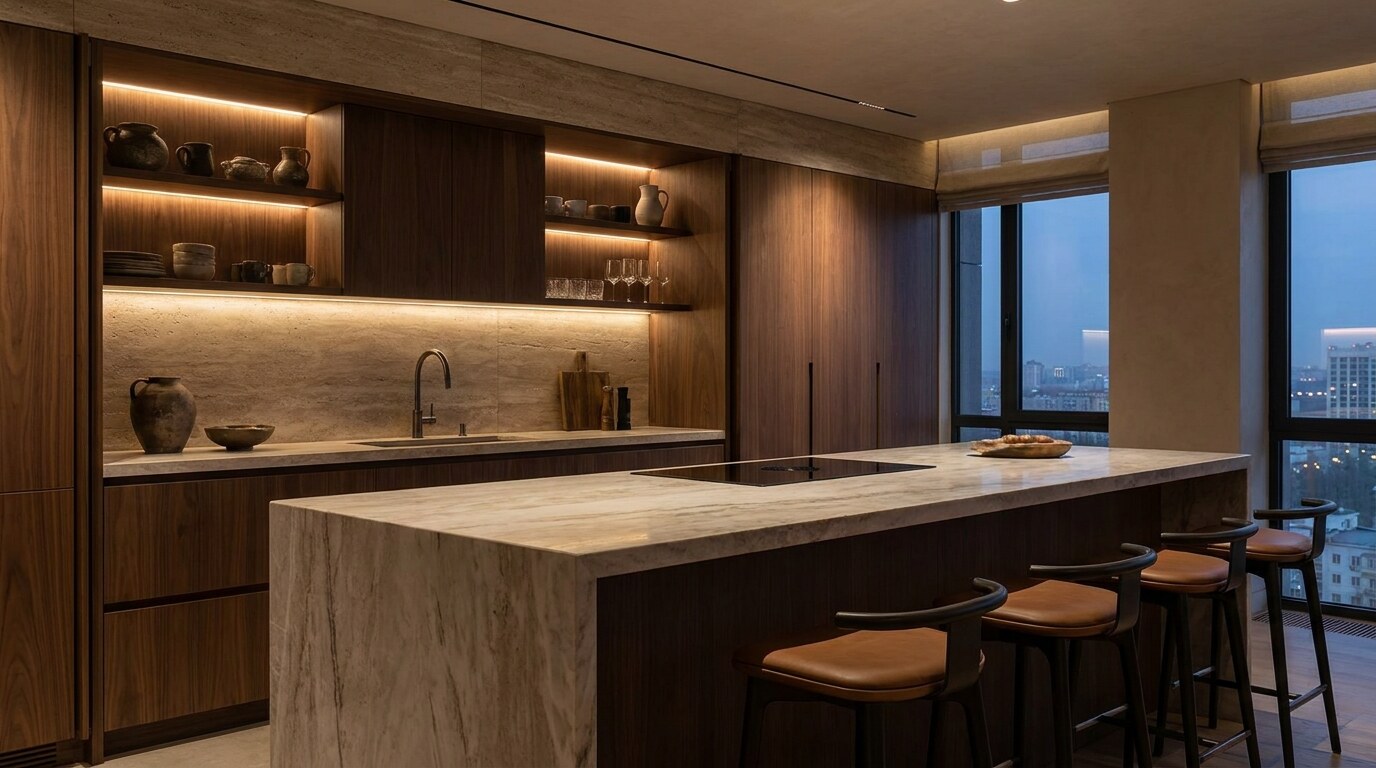 Кухня как главный предмет мебели: чему учит EuroCucina 2026: спецификация материалов и света